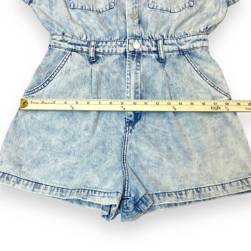 Revolve x Blank NYC Romper Women's Medium Blue Blind Journey Washed Denim - Picture 14 of 16